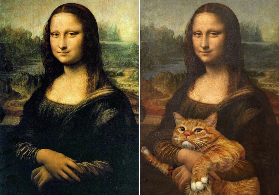 俄艺术家用猫咪趣味恶搞名画（组图）